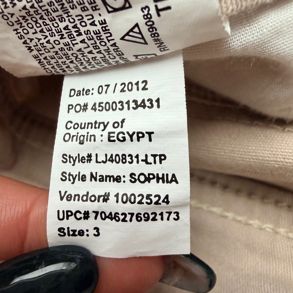 Y2K lei Sophia Hipster Flare Jeans Low Rise Khaki Size‎ 3 Junior Girls 0 Women's - Picture 5 of 6